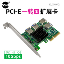 PCI-E一转四1转4PCI-E显卡插槽一拖四PCI-E接口扩展卡USB3.0转接