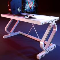 台式桌加椅子套装办公专用带键盘托科技感一套电竞酒店桌椅