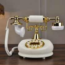 仿古欧式法式电话机玉石摆件复古时尚创意家用固话座机电机包邮