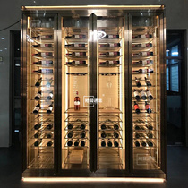 双门玻璃红酒柜红酒架子展示架酒窖嵌入式恒温不锈钢酒柜