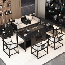 新中式茶桌椅组合实木黑酸枝色功夫茶台茶具套组一体简约办公家用
