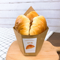 好利来同款金牛角包盒纸托长条面包棒胡萝卜面包盒六角牛皮卡纸盒