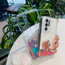 适用于OPPOFindN3Flip手机壳日韩卡通猫和老鼠find n2折叠屏手机套n2flip创意个性N2硬壳findn保护套