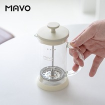 MAVO法压壶 咖啡壶手冲煮咖啡家用 小型滤茶器不锈钢滤网玻璃