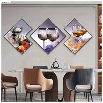 现代简约餐厅装饰画轻奢饭厅墙面装饰挂画北欧创意客厅壁画三联画