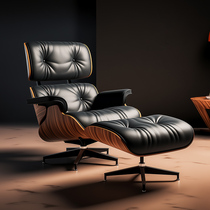 纳威意式极简伊姆斯躺椅客厅家用单人沙发轻奢现代真皮设计师网红