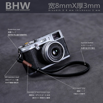 BHW 8mm 相机手腕带手绳挂绳手工真皮牛皮微单复古单反配件