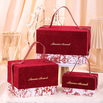 伴手礼盒子红色礼盒空盒结婚伴娘礼物盒喜糖盒喜饼盒包装盒礼品盒