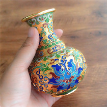 老货持续更新传统景泰蓝花瓶金地老瓶铜胎掐丝珐琅花瓶手工艺品