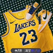 NIKE NBA洛杉矶湖人队 詹姆斯23号SW球迷版球衣AA7099-741 AA7097