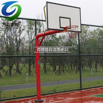 户外新款固定地埋方管篮球架配SMC篮球板圆管成人篮球框支持定做
