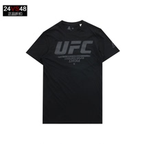 正品 锐步 REEBOK UFC 男子修身纯棉自由搏击运动休闲T恤 DQ2007