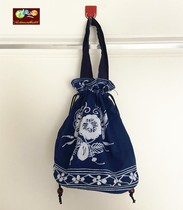 蜡染包 贵州安顺苗族蜡染 民族特色 传统蜡染包 筒包 20cm*19cm