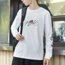 Nike耐克Jordan长袖男2024夏季新款刺绣运动服白色T恤宽松运动服