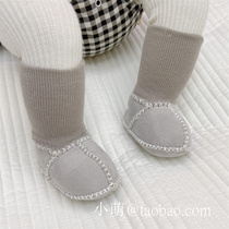 冬季款0-1岁新生婴儿鞋子加厚保暖6-12个月男女宝宝鞋不掉跟棉鞋