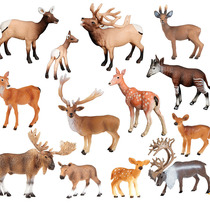仿真野生实心动物模型世界藏羚羊静态羚羊瞪羚儿童玩具认知公驯鹿
