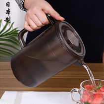日本进口冷水壶大容量塑料水壶家用耐高温凉白装开水杯密封凉水壶