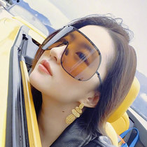 刘亦菲同款眼镜女高级感茶色连体偏光墨镜一体式<em>太阳眼镜</em>时尚潮流