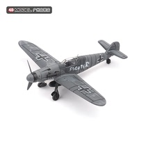 正版4D拼装1/48二战飞机模型BF109海盗喷火战斗机玩具军事风摆件