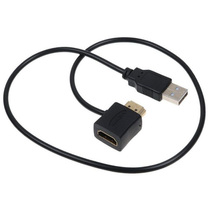 HDMI公对母转接头带USB母接口辅助加强供电转接转换器高清充电线
