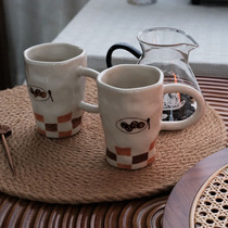 川谷原创曲奇手工杯子家用牛奶杯子办公室喝水杯陶瓷杯子