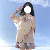 jk少女日系学院风娃娃领衬衫上衣百褶裙套装2024春夏季甜美制服