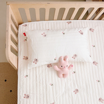 ins儿童纯棉绗缝床单婴儿全棉水洗棉夹棉软床垫子四季通用可定制