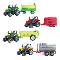 仿真回力农夫拖拉车运马车围栏车农用拖拉机模型儿童玩具生日礼物