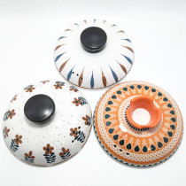 适配陶瓷彩绘砂锅盖子单盖瓦罐通用配件汤煲炫彩系列电炖煲汤锅盖