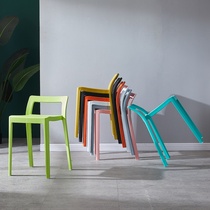 北欧塑料凳子加厚成人家用餐桌高板凳现代简约时尚创意方圆凳椅子