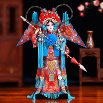 中国特色礼物北京绢人穆桂英娃娃京剧人物摆件唐人坊外国客户礼盒