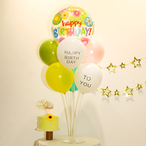儿童周岁生日装饰桌飘气球宝宝派对用品快乐男女孩2场景3布置地飘