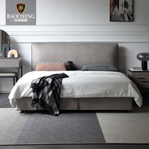 北欧科技布床简约现代1.8米双人储物床小户型软床意式极简布艺床