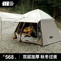 探险者帐篷露营户外野营过夜六角便携式折叠自动双层加厚防风防雨