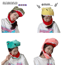 日韩ins少女心可爱搞怪卡通动物恐龙帽子头套拍照表演生日礼道具