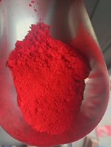 矿物质国画颜料新岩袋装石红粉 大红色400目100克粉红玫瑰红岩粉