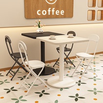 方桌子简约阳台小茶几休闲洽谈桌咖啡奶茶店餐桌北欧阳台小圆桌椅