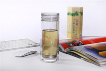 诺亚口杯450ml水晶玻璃养生杯双层保温商务办公杯支持刻字定制
