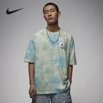 Nike耐克Jordan男子短袖T恤夏季纯棉扎染休闲透气圆领DX9584-110