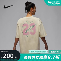 Nike耐克JORDAN短袖女2024夏季男运动背后图案字母T恤HJ3963-113