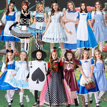 爱丽丝梦游仙境裙子迪士尼cos公主裙儿童演出服装童话故事人物女