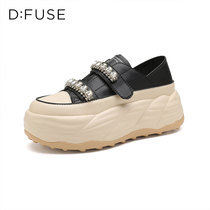 D：Fuse/迪芙斯夏季新款松糕底水钻潮流一脚蹬两穿女鞋DF3211214C
