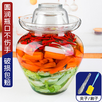 泡菜坛子家用玻璃加厚腌菜缸酸菜坛子大号带盖密封四川咸菜泡菜罐