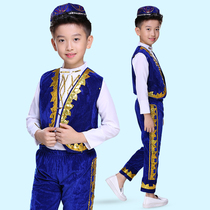 幼儿儿童印度新疆演出服男童少数民族服装回族维吾尔族表演舞蹈服
