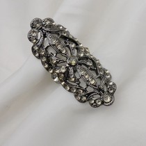 青岛鑫鑫外贸饰品欧美时尚流行潮流个性镂空镶嵌宝石黑色女戒指