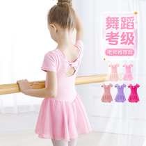 儿童舞蹈服女童夏季跳舞衣服练功服幼儿短袖中国舞芭蕾舞服体操服