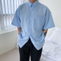 夏季薄款冰丝短袖韩版潮流纯色衬衫 DS161-P40
