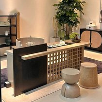 黑胡桃实木茶桌椅组合新中式办公室别墅泡茶桌