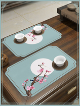 中式吸水茶席茶桌垫布隔热桌布养壶盖布桌旗茶杯茶托功夫茶具配件