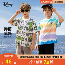 迪士尼童装男童夏装短袖套装2024新款男孩卡通米奇两件套儿童衣服